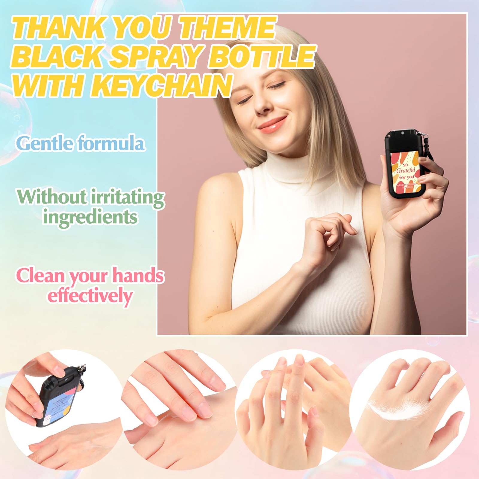 Frienda fruit-scented sanitizer with watermelon, peach, and berry aromas