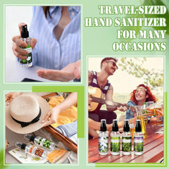 Frienda lemongrass scent mini sanitizer bottle with uplifting fragrance.