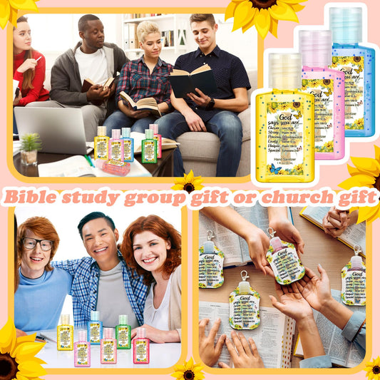 Frienda sunflower keychain holder keeps sanitizer easily accessible.