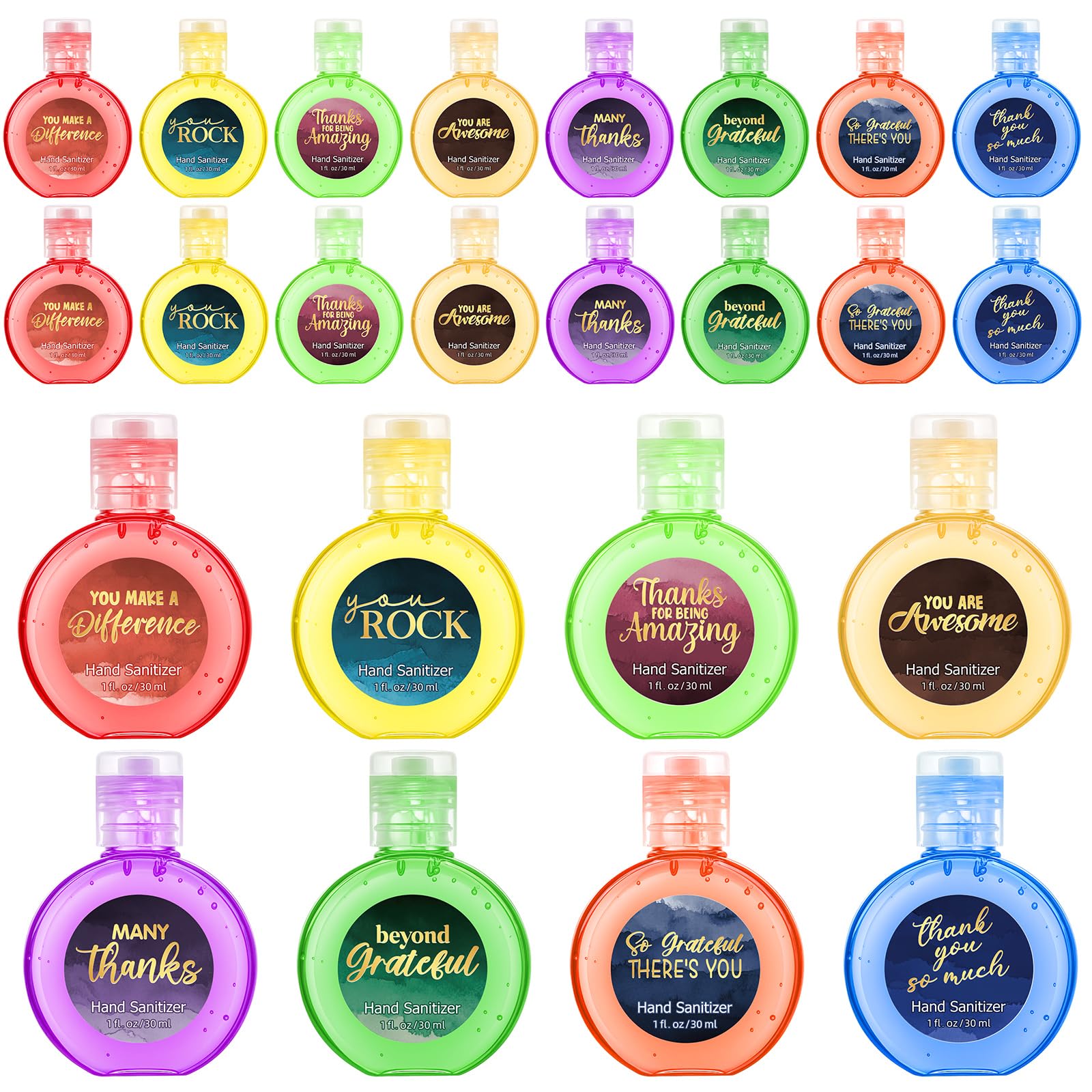 Frienda 24-pack hand sanitizer 1oz bottles for gift-ready hygiene on the go