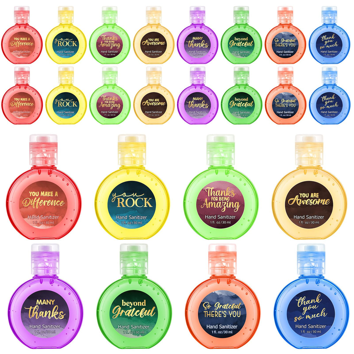 Frienda 24-pack hand sanitizer 1oz bottles for gift-ready hygiene on the go