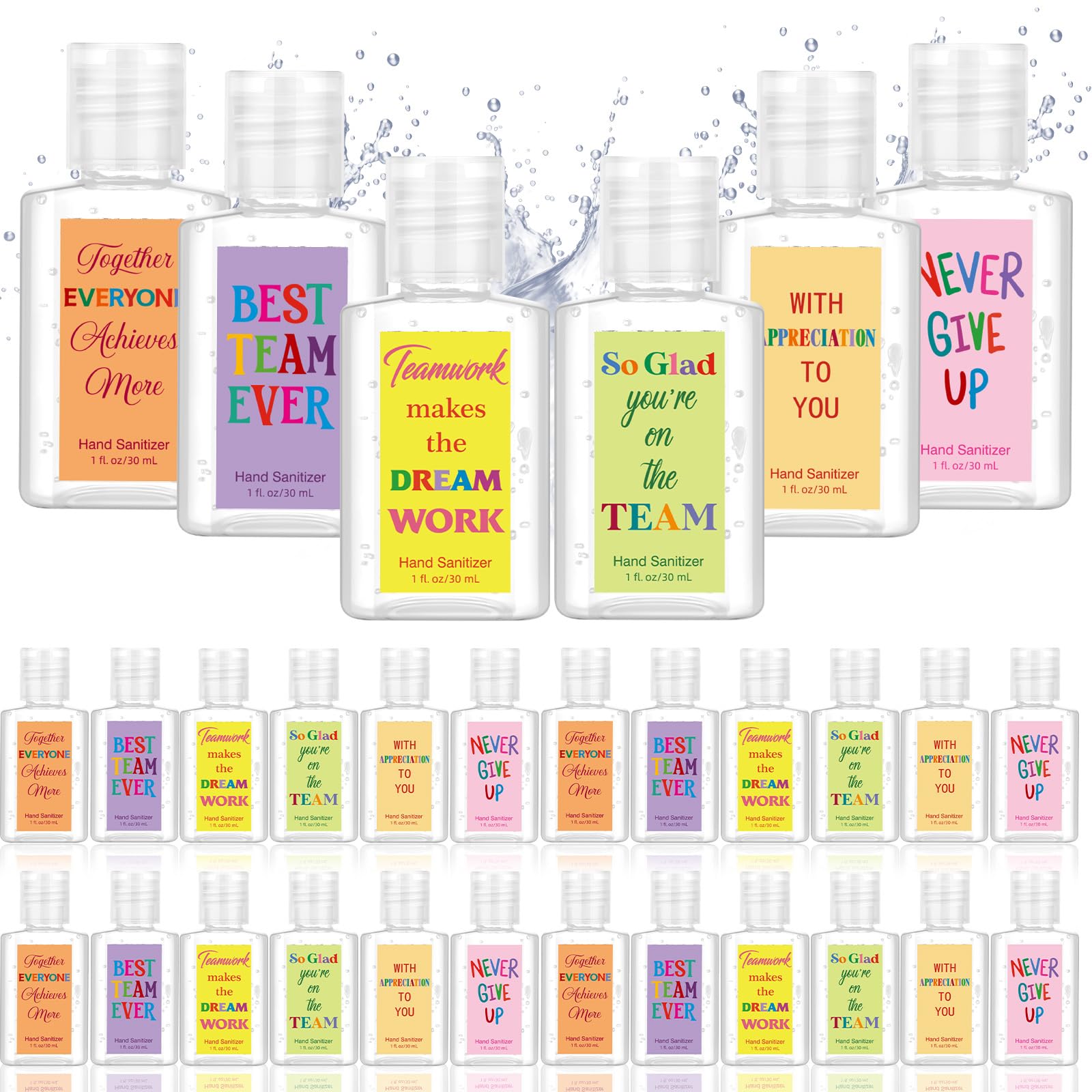 Frienda 1oz hand sanitizer bottle with thank-you sticker for on-the-go gifting