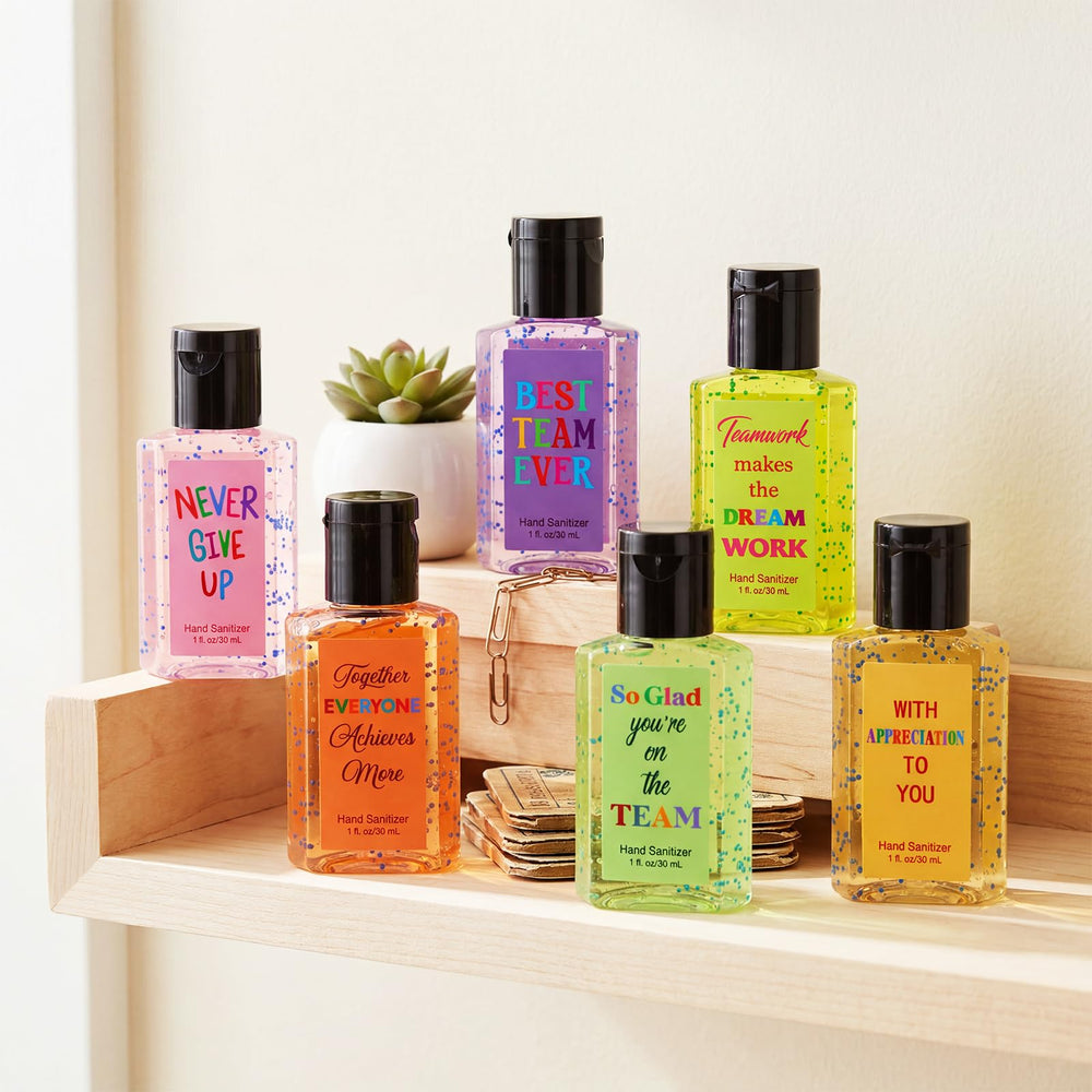Frienda thank-you mini sanitizer packaging display for bulk gifting