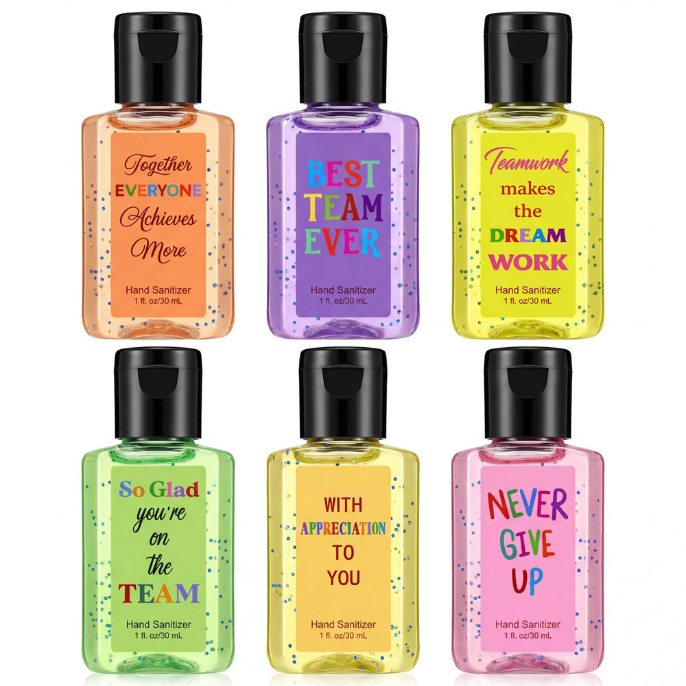 Frienda thank-you mini sanitizer party favor display at events
