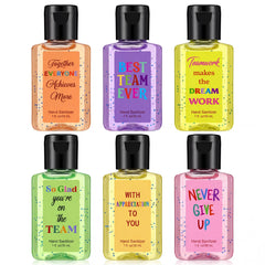 Frienda thank-you mini sanitizer party favor display at events