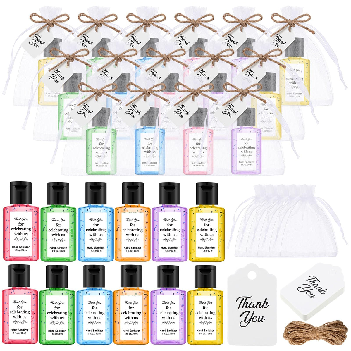 Frienda wedding hand sanitizer gift set packaging for elegant favors.