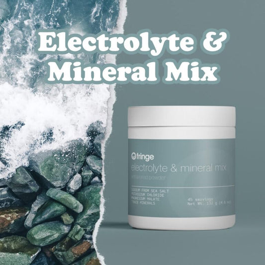 Fringe Electrolyte powder being dispensed for quick use