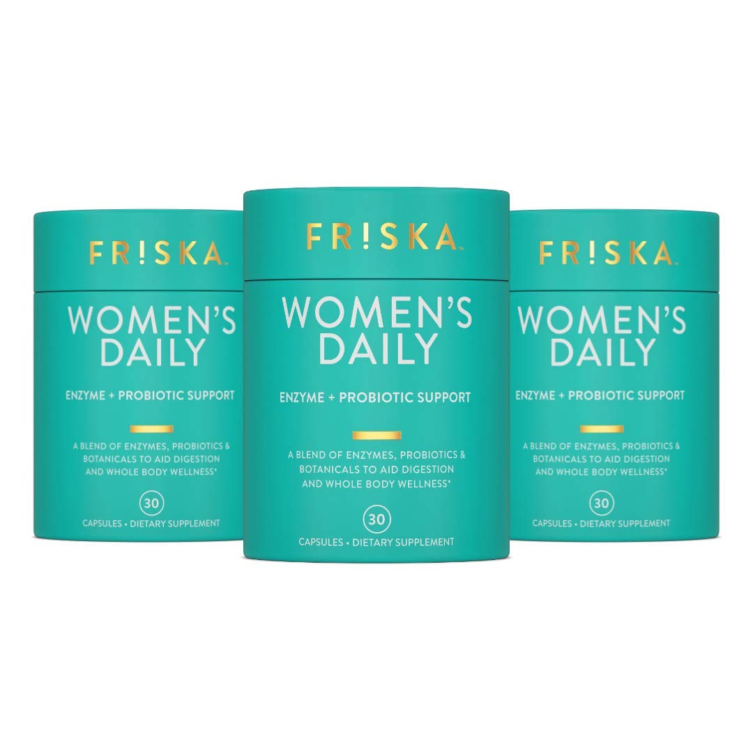 Friska Daily Digestive Enzymes capsules bottle front for daily digestion support