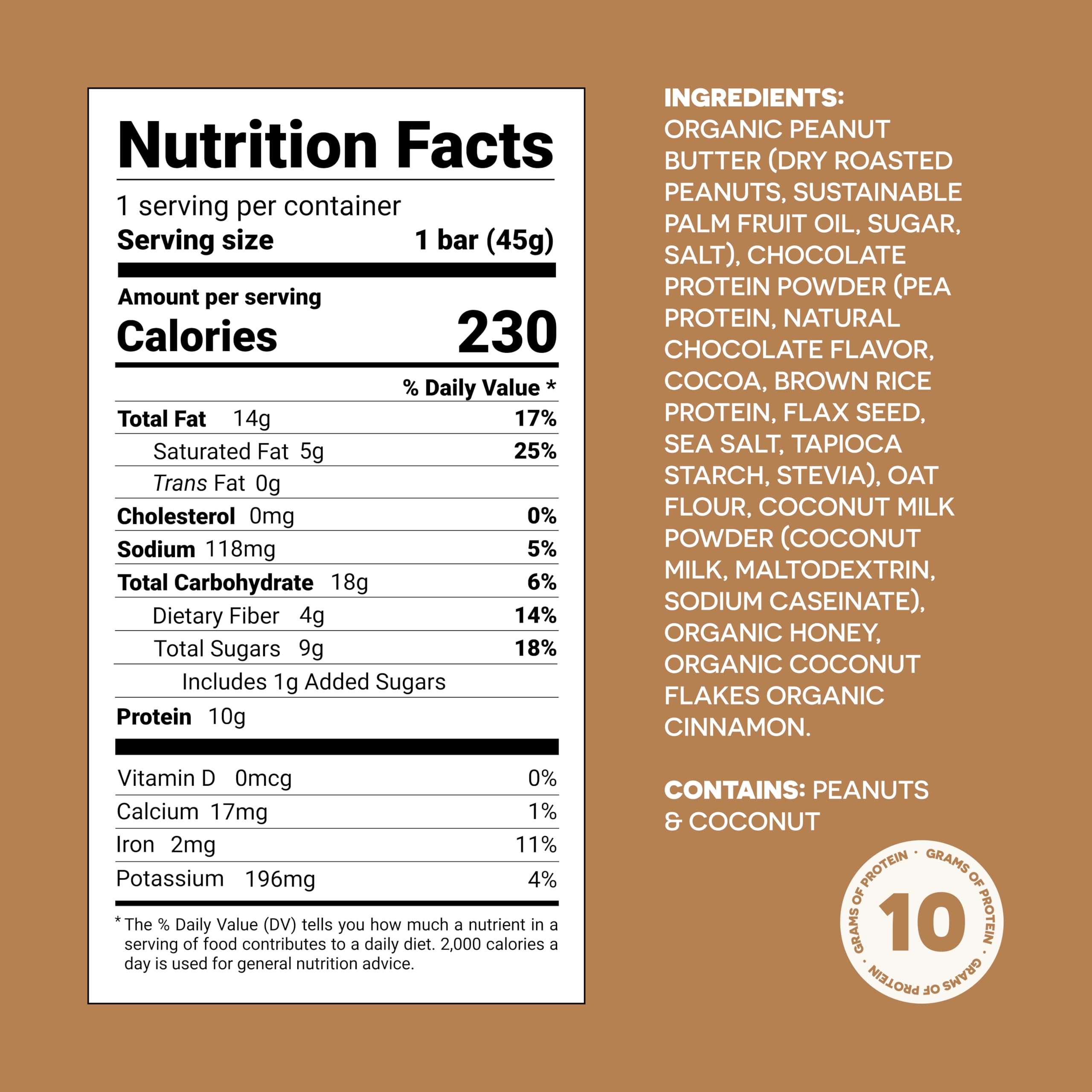 FRO PRO coconut flavor bar in gym bag for post-workout energy
