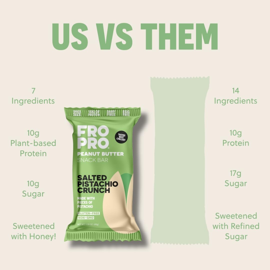 FRO PRO snack bar held in hand for grab-and-go energy.