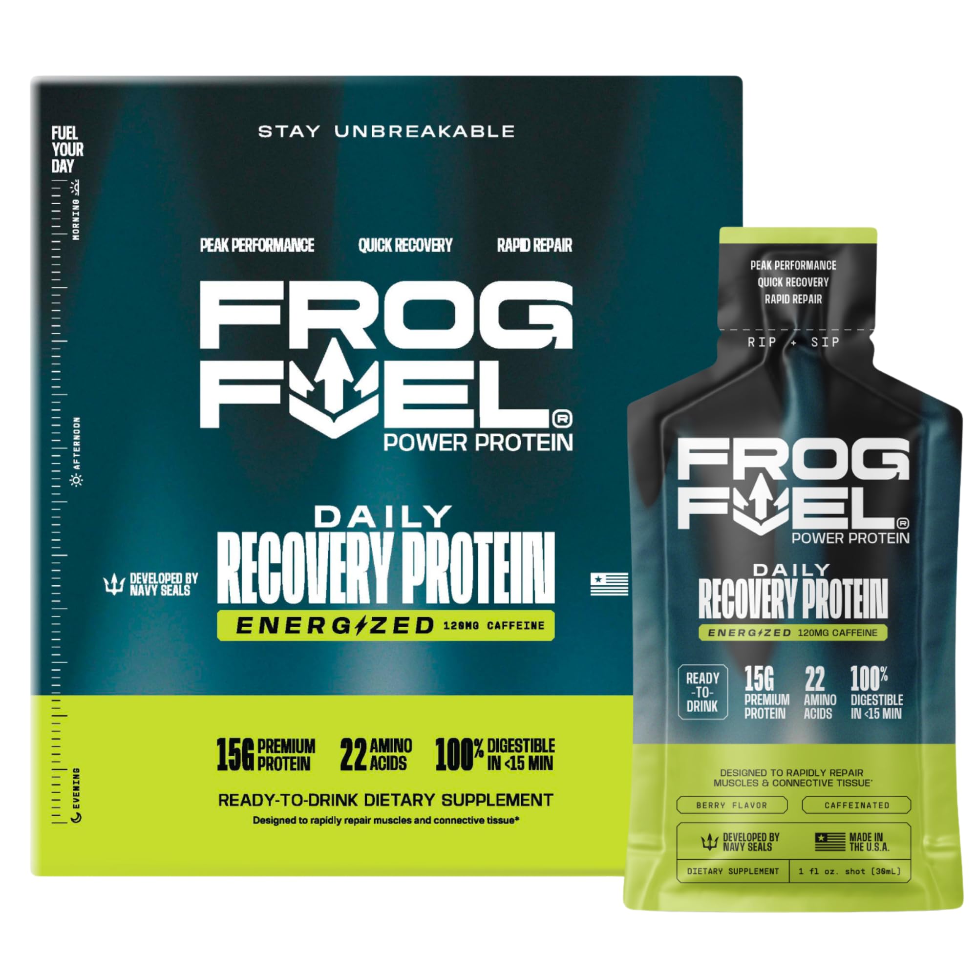 Frog Fuel Power Shot berry pour for on the go energy and protein support