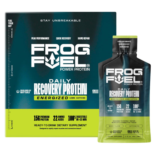 Frog Fuel Power Shot berry pour for on the go energy and protein support