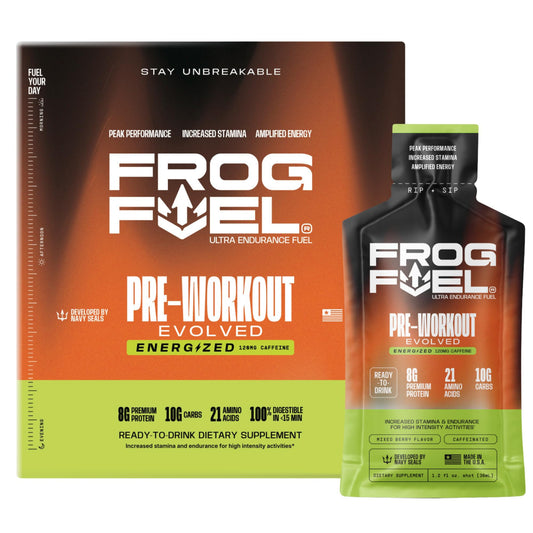 Frog Fuel Ultra Energy Shot berry pack ready for on-the-go fueling