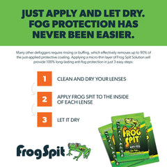 Frog Spit hockey visor wipe clears fog for quick play