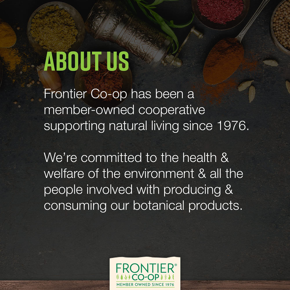 Frontier Co-op bulk packaging label emphasizing organic and kosher certifications