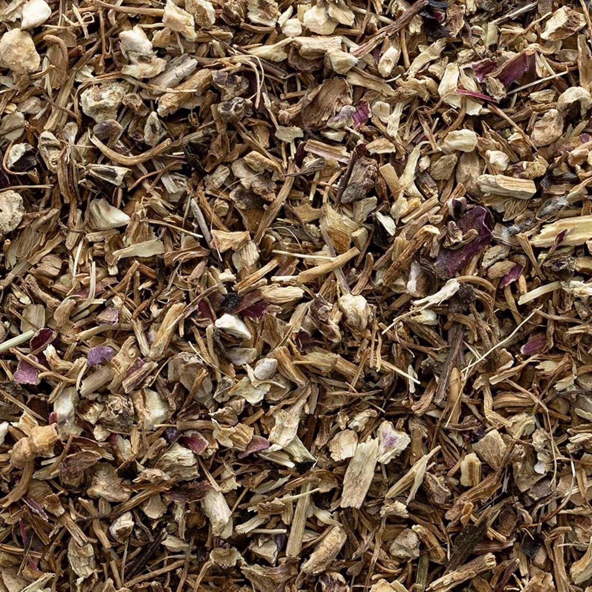 Frontier Co-op Echinacea root cut and sifted ready for tea infusion and cooking.