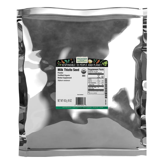 Frontier Co-op organic milk thistle seed powder bulk bag for herbal blends