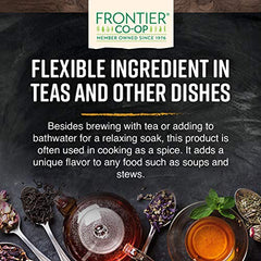 Dried valerian roots from Frontier Co-op, ideal for authentic infusion or simmered dishes.
