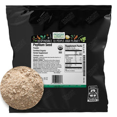 Frontier Co-op Psyllium Seed Powder in bulk packaging for eco-friendly option