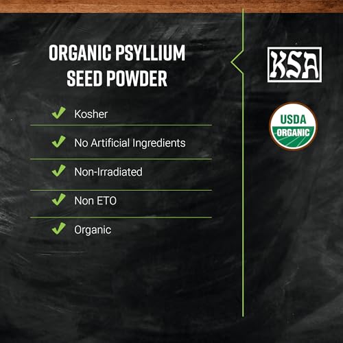 Close-up of Frontier Co-op Psyllium Seed Powder texture suitable for baking