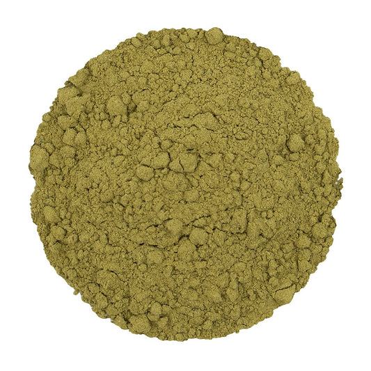 Frontier Co-op Senna leaf powder packaging highlights bulk eco-friendly setup for reduced waste.
