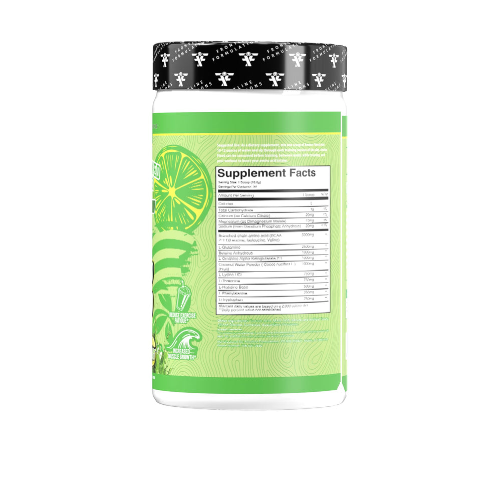 Frontline Formulations Amino Flood Margarita Twist drink ready to sip during training.