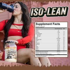 Frontline Formulations Isolean ingredients panel highlights whey isolate purity.