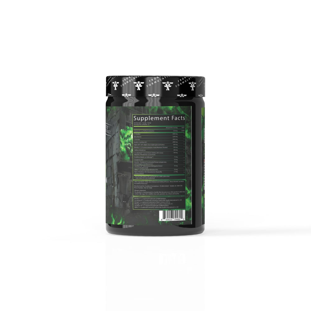 Manhattan Project powder being dispensed to boost intensity and endurance.