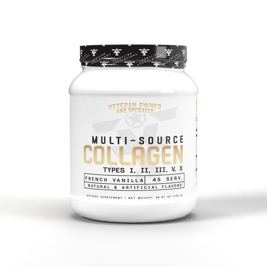 Frontline Formulations multi-source collagen bottle for daily skin and hair support.