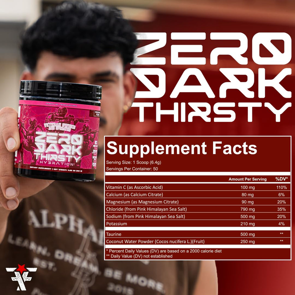 Frontline Formulations Zero Dark Thirsty electrolyte pack highlights minerals for recovery