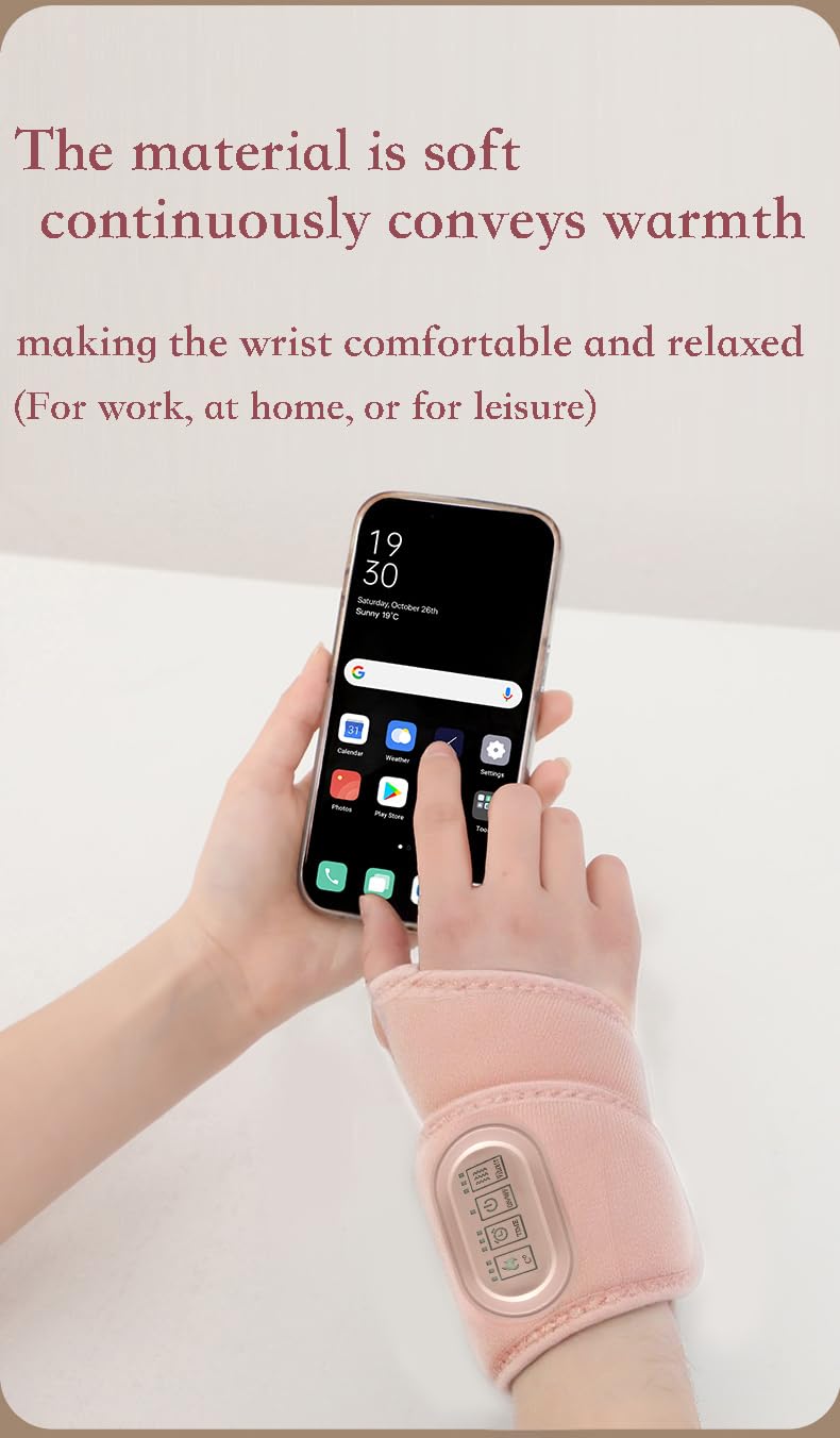 FRSNUG foldable heating wrist wrap designed for easy travel
