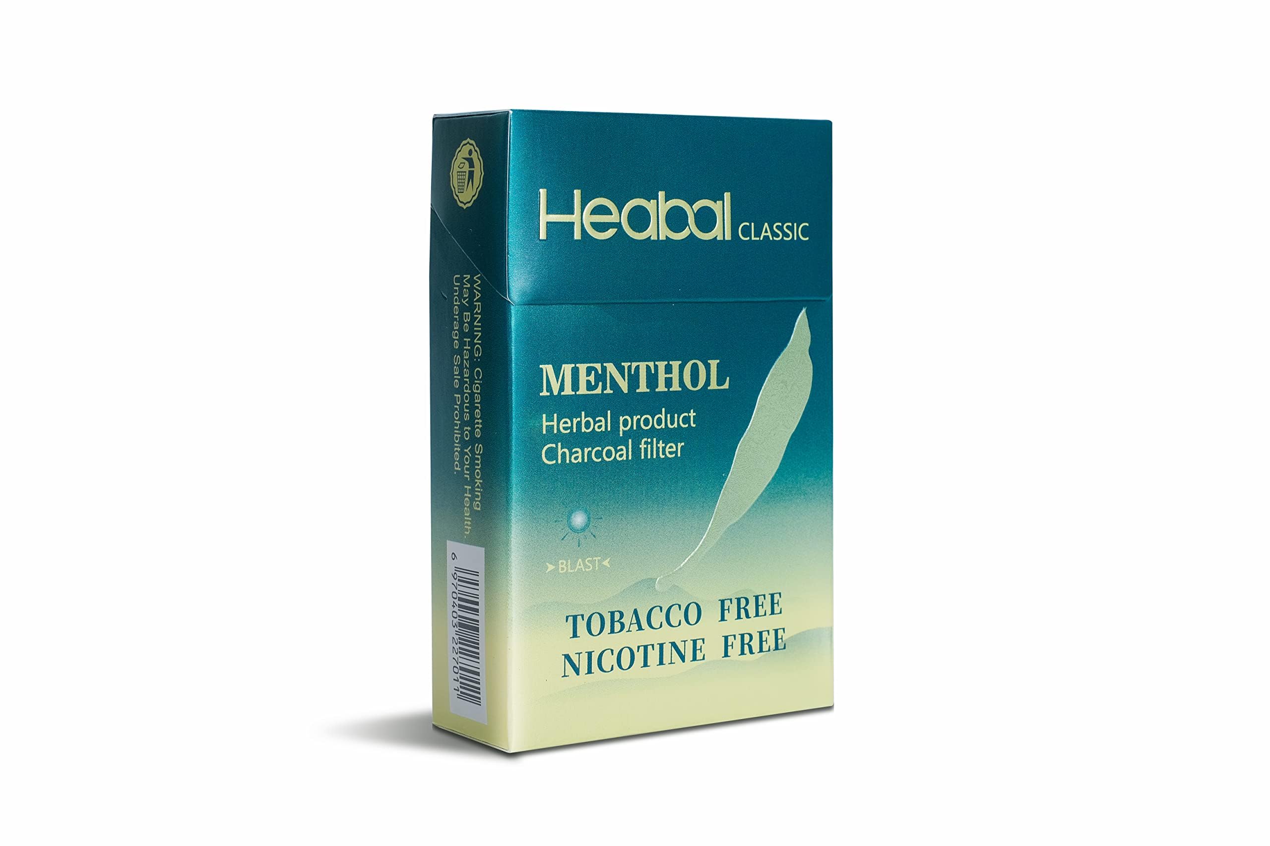 Frugal Smoker sticker included with HEABAL packaging, branding and eco-friendly vibe.