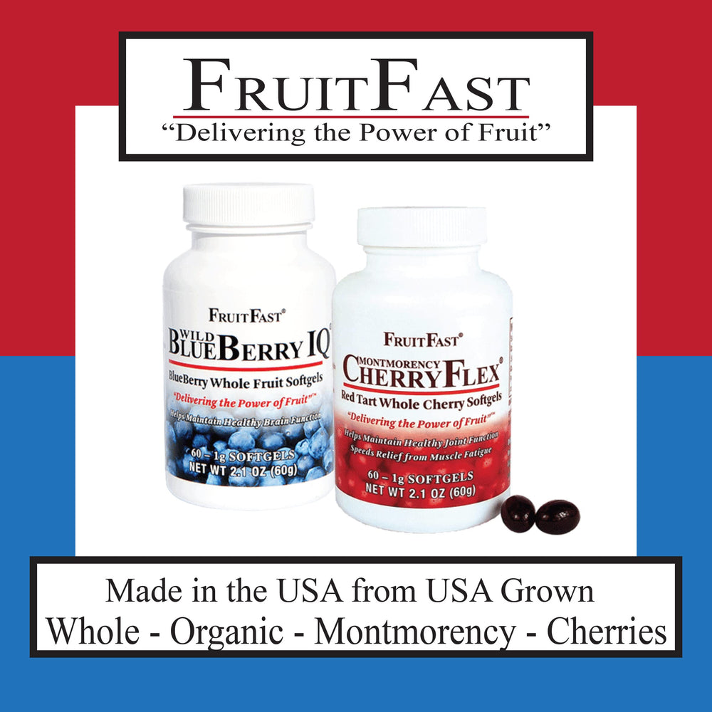 FruitFast CherryFlex softgels close-up highlighting chewable convenience