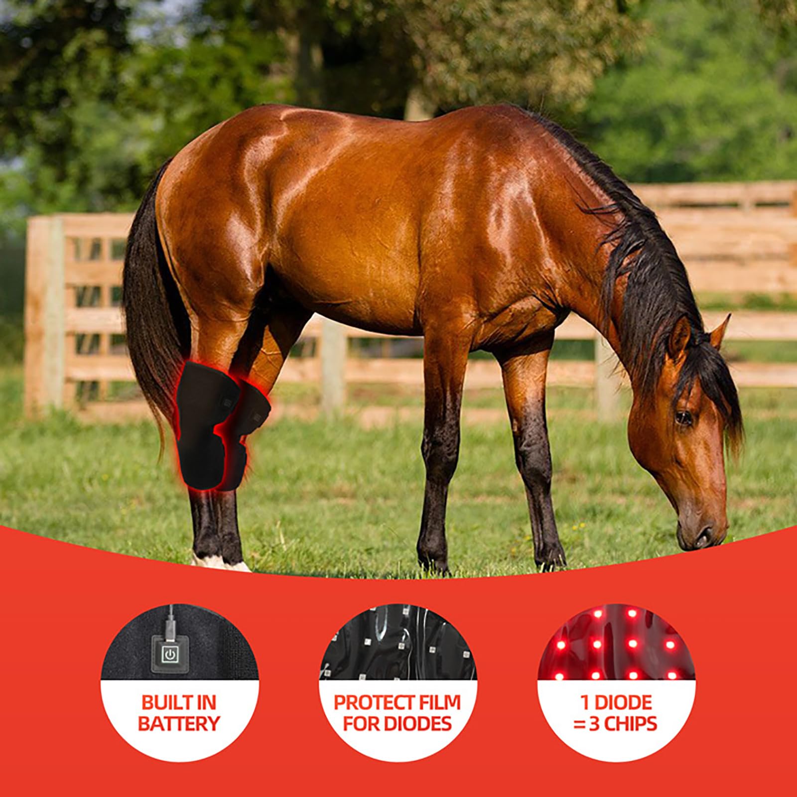 FSDLJSP foldable soft wrap provides comfortable equine therapy