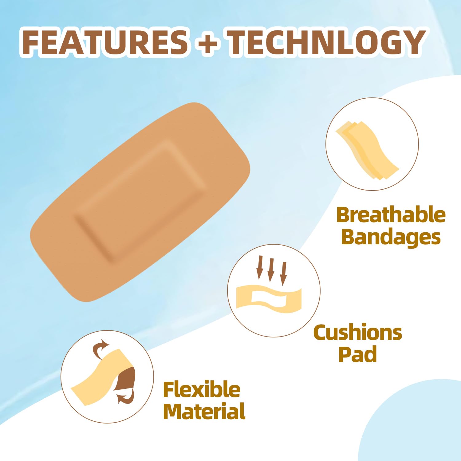 Fsecamb Breathable PE bandage keeps skin comfortable.