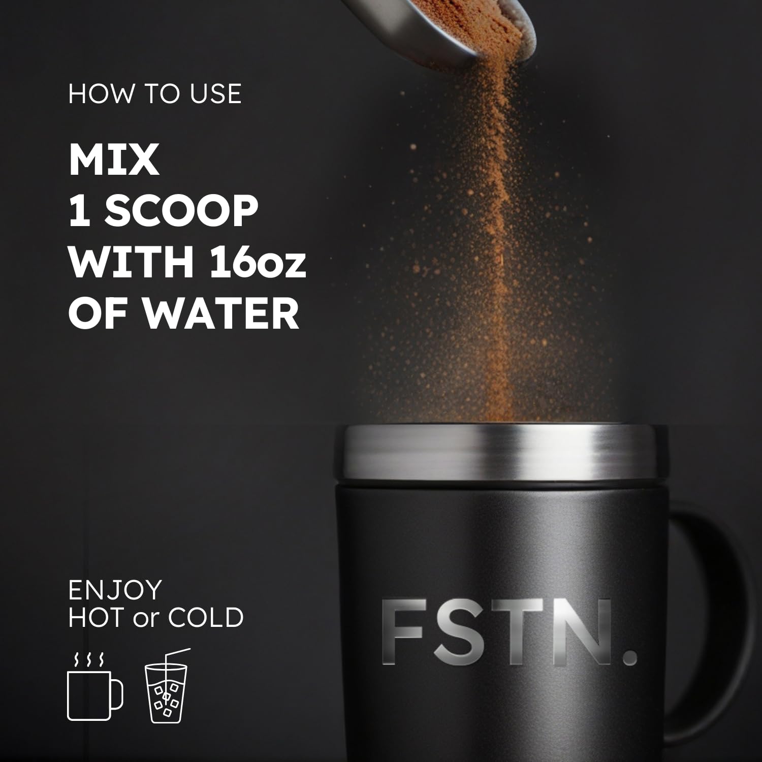 FSTN organic cocoa powder close-up highlights natural flavor