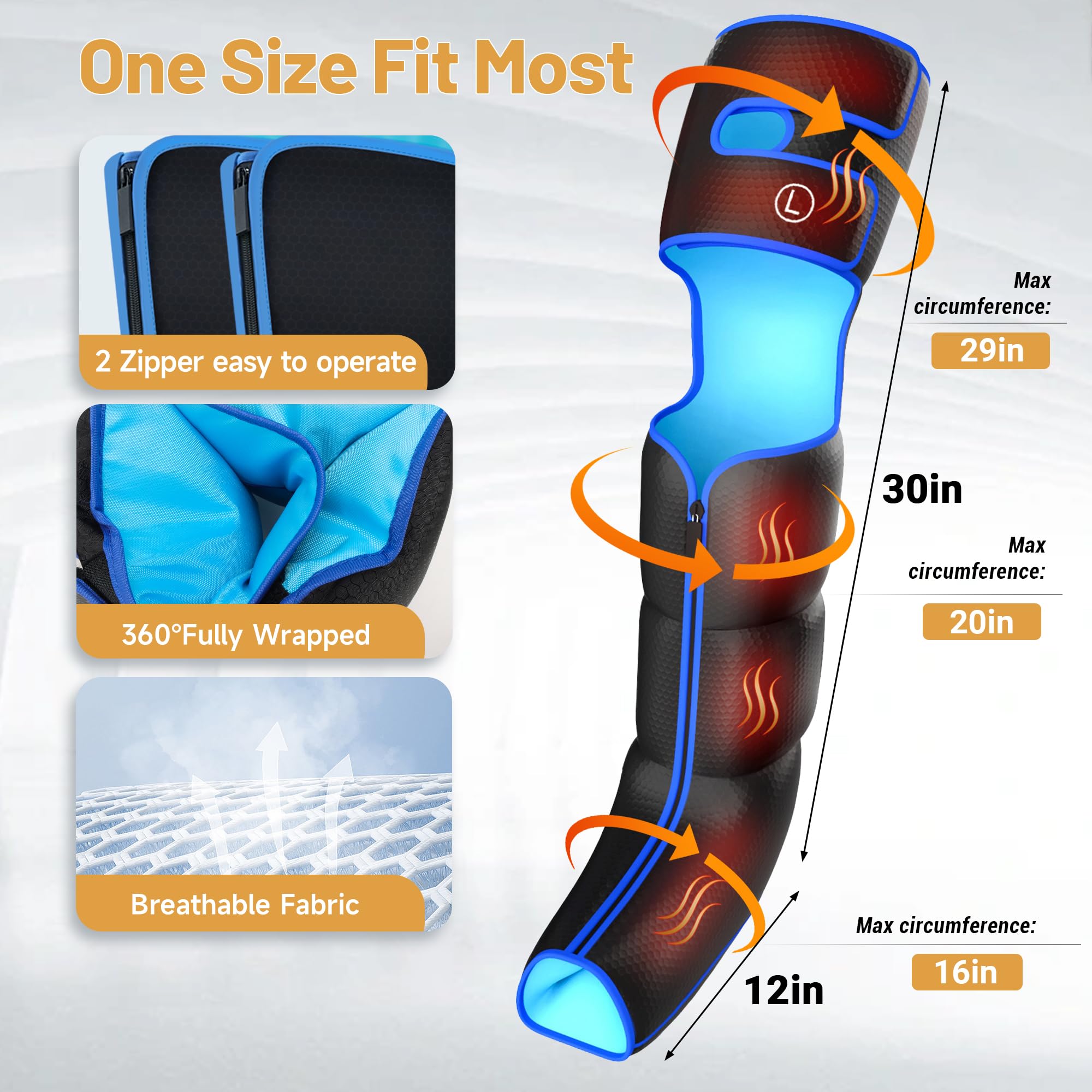 FSUON leg massager 360-degree massage for full-leg relaxation.