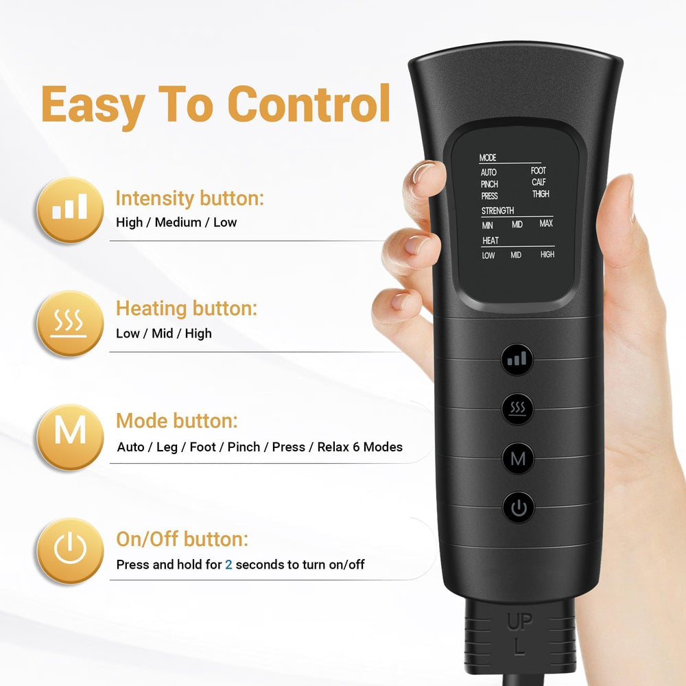 FSUON leg massager heat settings for customizable comfort.