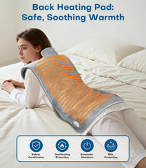 FTOYIN heating pad includes auto shut-off timers for safe use.