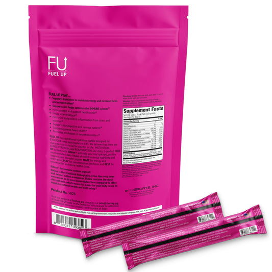 FU FUEL UP Fuel Up Play electrolyte powder stick packs ready-to-mix on the go