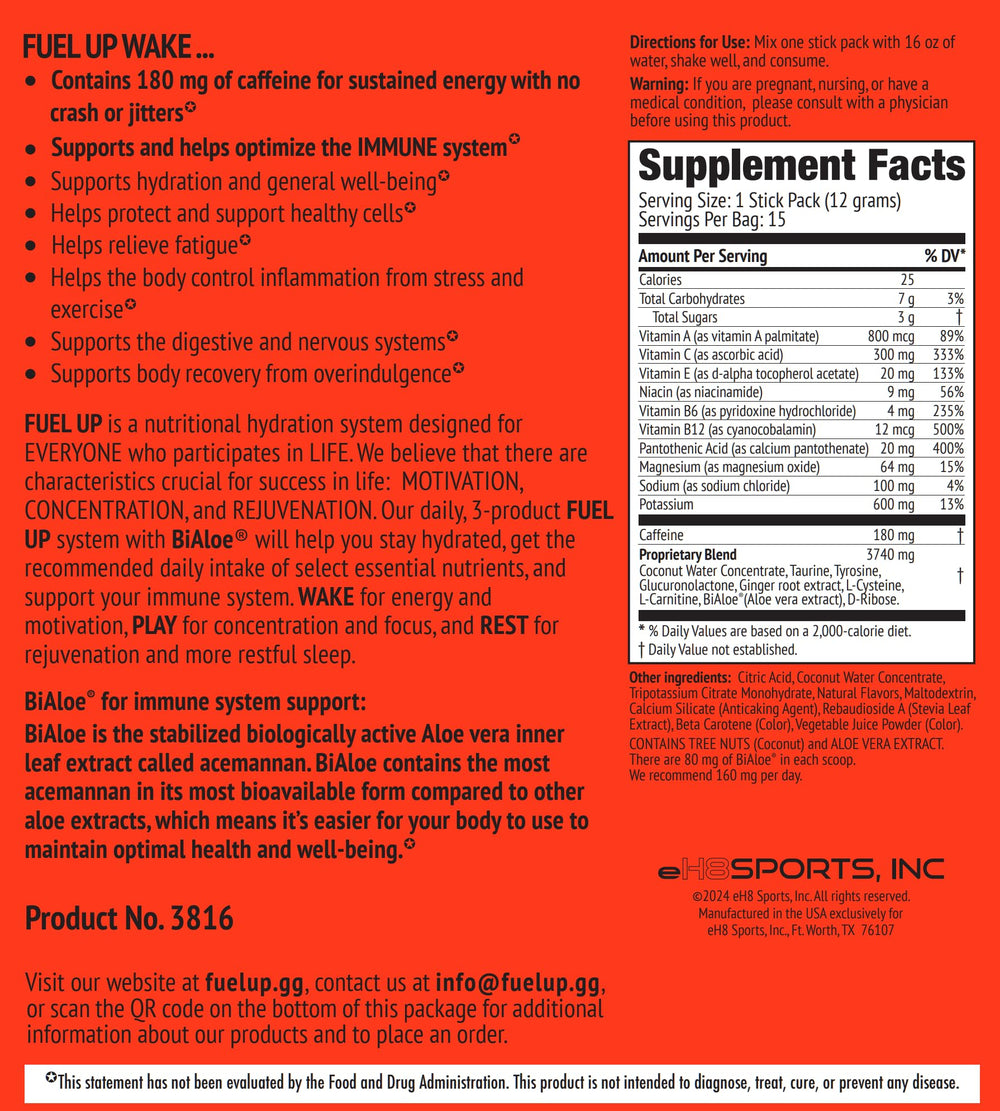FU FUEL UP morning energy sticks for a focused start to your day