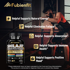 Fubienfit Shilajit fulvic acid graphic conveys enhanced mineral absorption