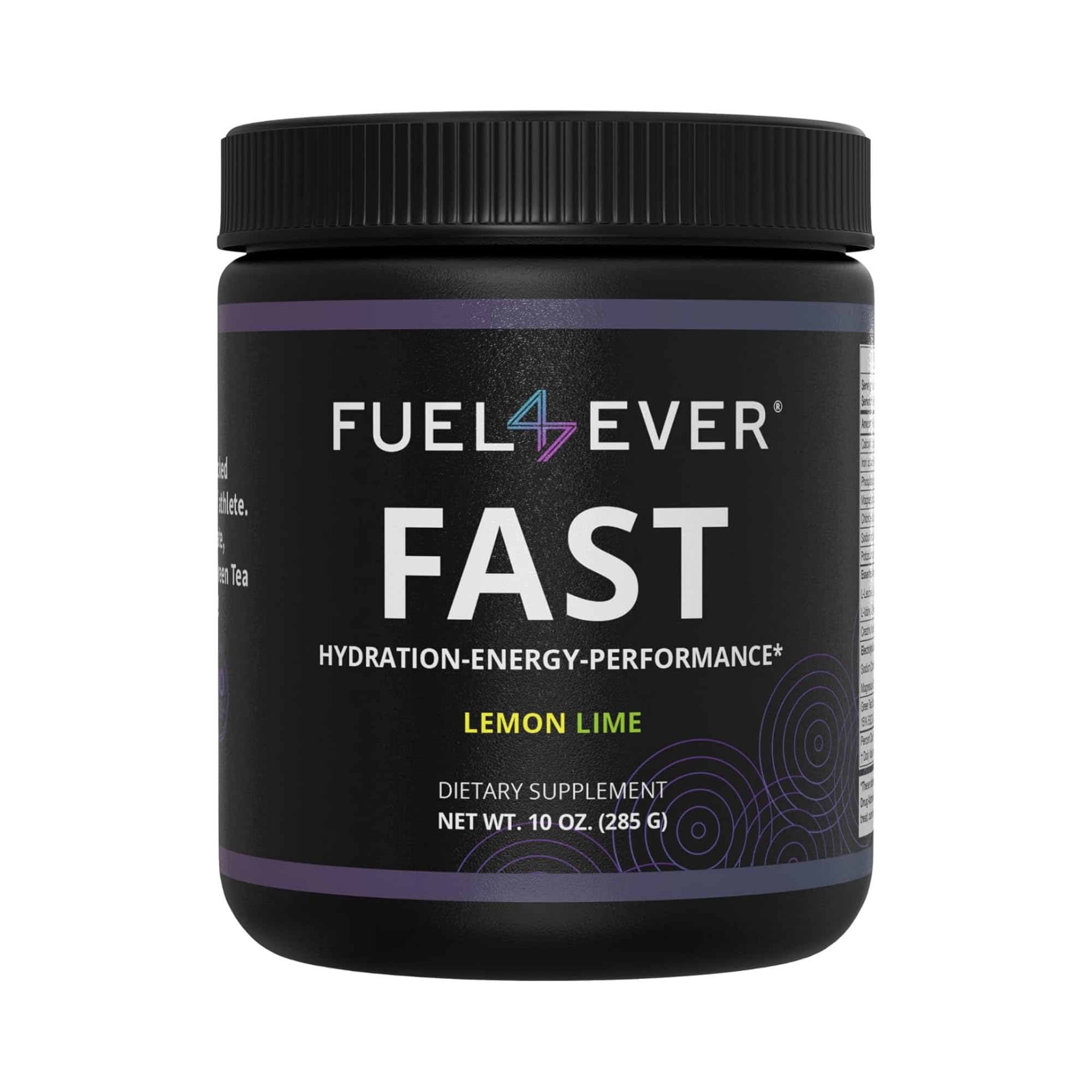 Fuel 4 Ever FAST bottle pour showing refreshing hydration for fasting sessions.