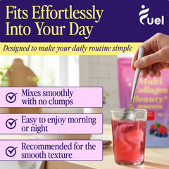 Fuel Multi Collagen label close-up highlighting enzyme-activated delivery