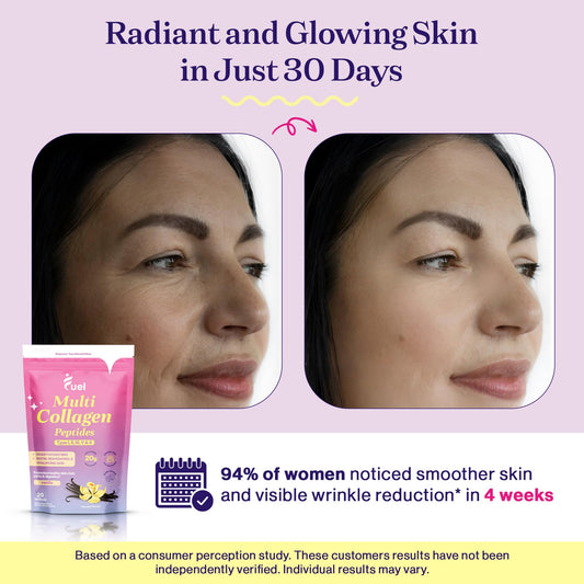 Fuel Multi Collagen powder scoop ready for quick mix and daily beauty routine