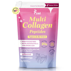 Fuel Multi Collagen powder tub closeup for versatile daily use in smoothies