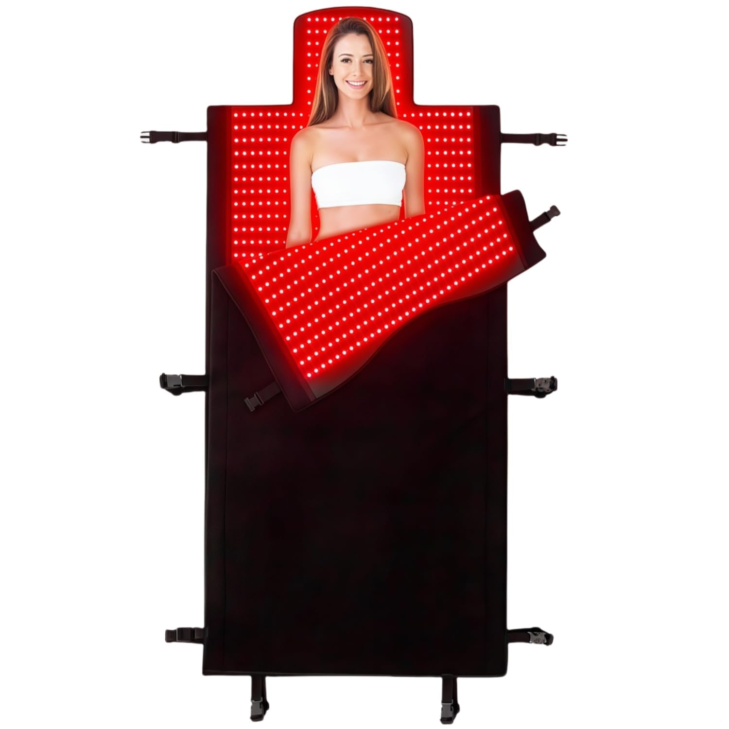 FUIART full-body blanket front view for comprehensive home red light therapy coverage