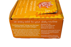 Full Body Impact Liquid Collagen label closeup highlighting absorbency and Type I & III