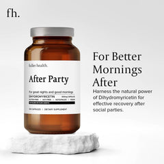 Fuller Health After Party DHM in hand, suggesting on-the-go support.