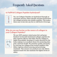 FullWell 15g collagen per serving graphic, highlighting strong daily intake.
